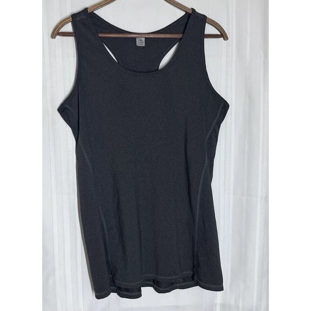 Neleus Tank Top UNISEX 2XL Dark Grey Workout Exercise , Running , Y-Back
